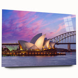 Large abstract wall art depicting an Australian landscape in muted earth tones on acrylic glass.