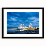 Extra large framed abstract art print featuring a vibrant, textured portrayal of a New Brunswick scenery.