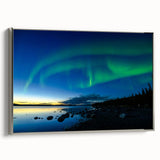 Landscape art painting of the Northwest Territories on a framed canvas.