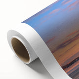 Art Deco poster of Ontario scenery in muted green and blue tones on rolled canvas, ideal for nursery wall decor.