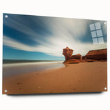Acrylic print of a serene Prince Edward Island landscape in soft blue and green tones.