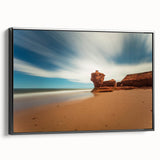 Black and white framed canvas of Prince Edward Island landscape, ideal for bedroom wall decor.