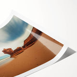 Extra large rolled print of line art flowers in muted greens and whites, ideal for large living room wall art.