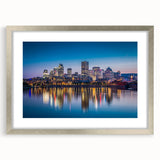 Abstract textured art print of Quebec scenery in muted earth tones, framed in silver, ideal for bedroom art.