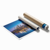 Extra large rolled print of Quebec scenery with vibrant floral elements.