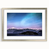 Textured abstract art print of a Yukon scenery in muted earth tones on a framed canvas, ideal for bedroom decor.