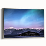 Landscape art painting of Yukon scenery in muted earth tones on a framed canvas, suitable for office or study room decor.