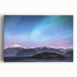 Black and white photograph of Yukon scenery on stretched canvas, suited for kitchen wall art.