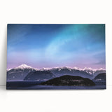 Black and white photograph of Yukon scenery on a stretched canvas, ideal for kitchen wall art or bedroom ambiance.