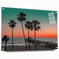 Acrylic print of a Caribbean scenery in vibrant blues and greens, ideal for bedroom or dining room decor.