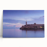 Large black and white stretched canvas of a Caribbean Cuban scenery, ideal for kitchen wall art.
