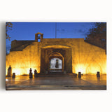 Black and white photo of Caribbean scenery on large stretched canvas, suitable for kitchen wall art.