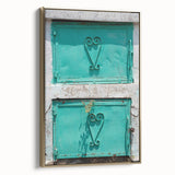 Vintage poster art of a Caribbean scene on a framed canvas, highlighting vibrant colors, ideal for living room decor.