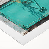 Art deco poster featuring a vibrant Caribbean Haiti scenery on a rolled canvas, ideal for dining room wall art.