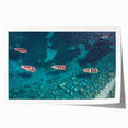 Extra large rolled print of a Caribbean Martinique scenery with vibrant ocean blue and lush green colors.