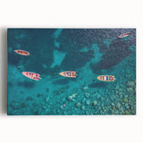 Black and white photograph of Caribbean Martinique scenery on large stretched canvas, ideal for kitchen wall art.