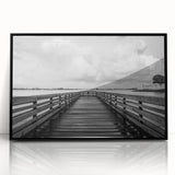 Large abstract wall art depicting a serene Caribbean scenery in vibrant blues and greens on a framed acrylic.