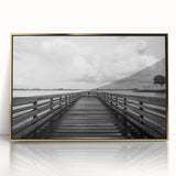 Art Deco style poster featuring a vibrant Caribbean scenery on a gold-framed acrylic, ideal for modern art wall decor.