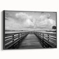 Black and white framed canvas depicting a vintage Puerto Rican landscape, ideal for bedroom wall art.