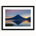 Abstract art print of a colorful, textured Costa Rican landscape on a large framed canvas, suitable for living room decor.