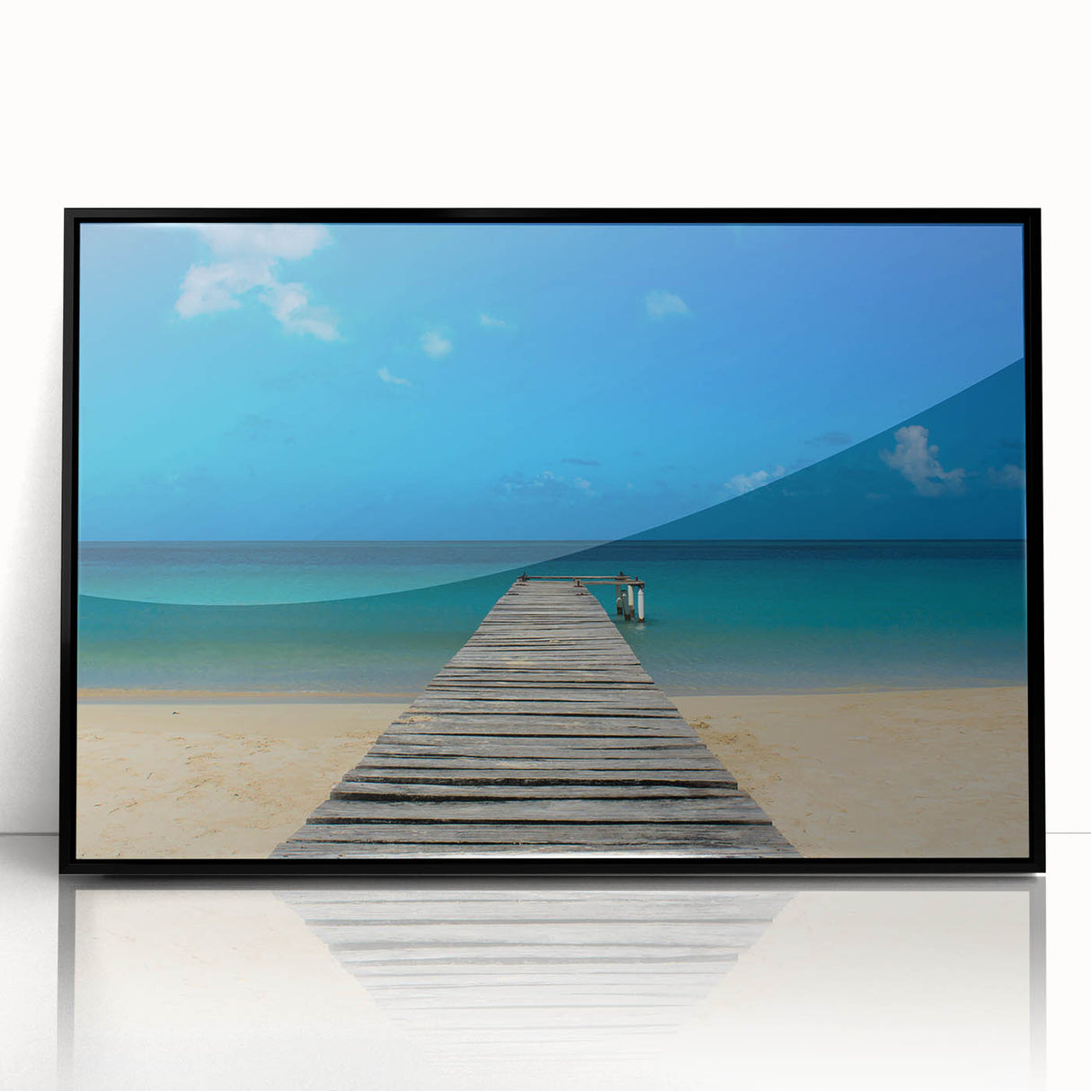 Large abstract wall art depicting a Central American landscape in muted earth tones on a framed acrylic.