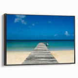 Black and white landscape painting of Central America on framed canvas, suitable for bedroom wall art.