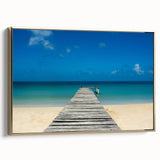 Framed canvas featuring a vintage-style landscape painting of a Nicaraguan scenery.