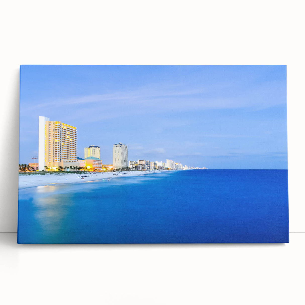 Vintage poster art of a colorful Central American scenery on extra large stretched canvas, ideal for living room decor.