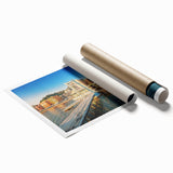 Extra large rolled print of a vibrant floral scene, ideal for classy bathroom or large living room decor.