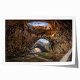 Rolled print of a Bulgarian landscape featuring lush greenery under a clear sky, ideal for art wall dining room.