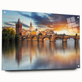 Acrylic glass print of a Czech Republic scenery in muted earth tones, suitable for bedroom or dining room decor.