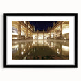 Extra large framed abstract art print depicting colorful textured scenery of Bath, England, ideal for living room decor.