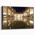 Black and white landscape art painting of Bath, England on framed canvas, ideal for bedroom wall art.