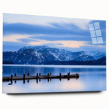 Acrylic print of large abstract scenery of Cumbria, England with muted earth tones, ideal for bedroom or dining room art.