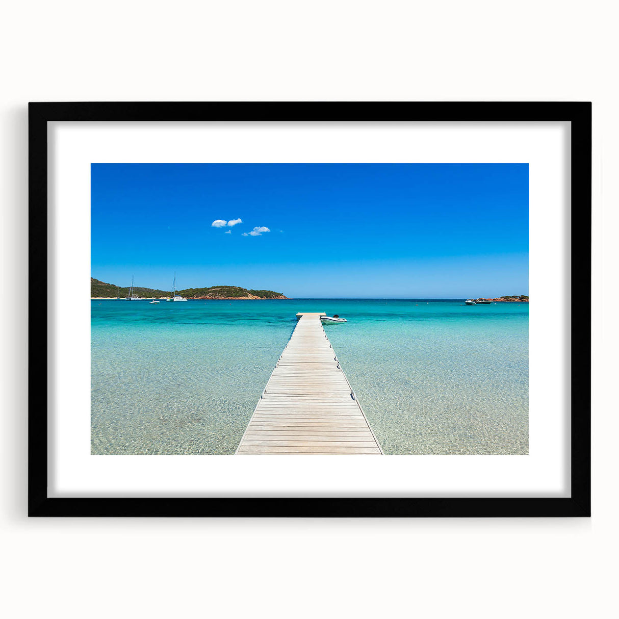 Colorful abstract art print of a Corsican landscape, in muted earth tones on a textured, extra large canvas.