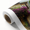 Art Deco poster of Nice, France, with vibrant blue and peach tones on rolled canvas, ideal for nursery wall art.