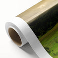 Art Deco style poster of a European Lithuanian landscape on rolled canvas, ideal for nursery wall art.