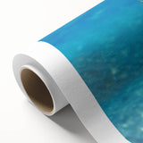 Art Deco poster of the Mediterranean Sea in soft blue and white tones on rolled canvas, ideal for nursery wall art.