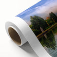 Art deco poster of Moscow skyline in pastel shades on rolled canvas, ideal for nursery wall art.