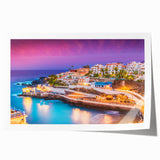 Extra large rolled print depicting a vibrant floral scene in the Canary Islands, ideal for art wall dining room.