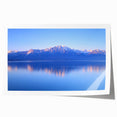 Extra large rolled print of Geneva scenery with floral elements in pastel shades.
