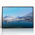 Large abstract wall art depicting a Swiss landscape in muted earth tones on a framed acrylic.