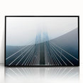 Large abstract wall art featuring a mid-century modernist style with vibrant hues, framed in black acrylic.