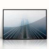Large abstract wall art featuring a mid-century modernist style with vibrant hues, framed in black acrylic.