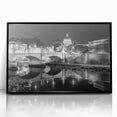 Large abstract wall art of the Vatican in muted earth tones on a framed acrylic, ideal for modern living room decor.