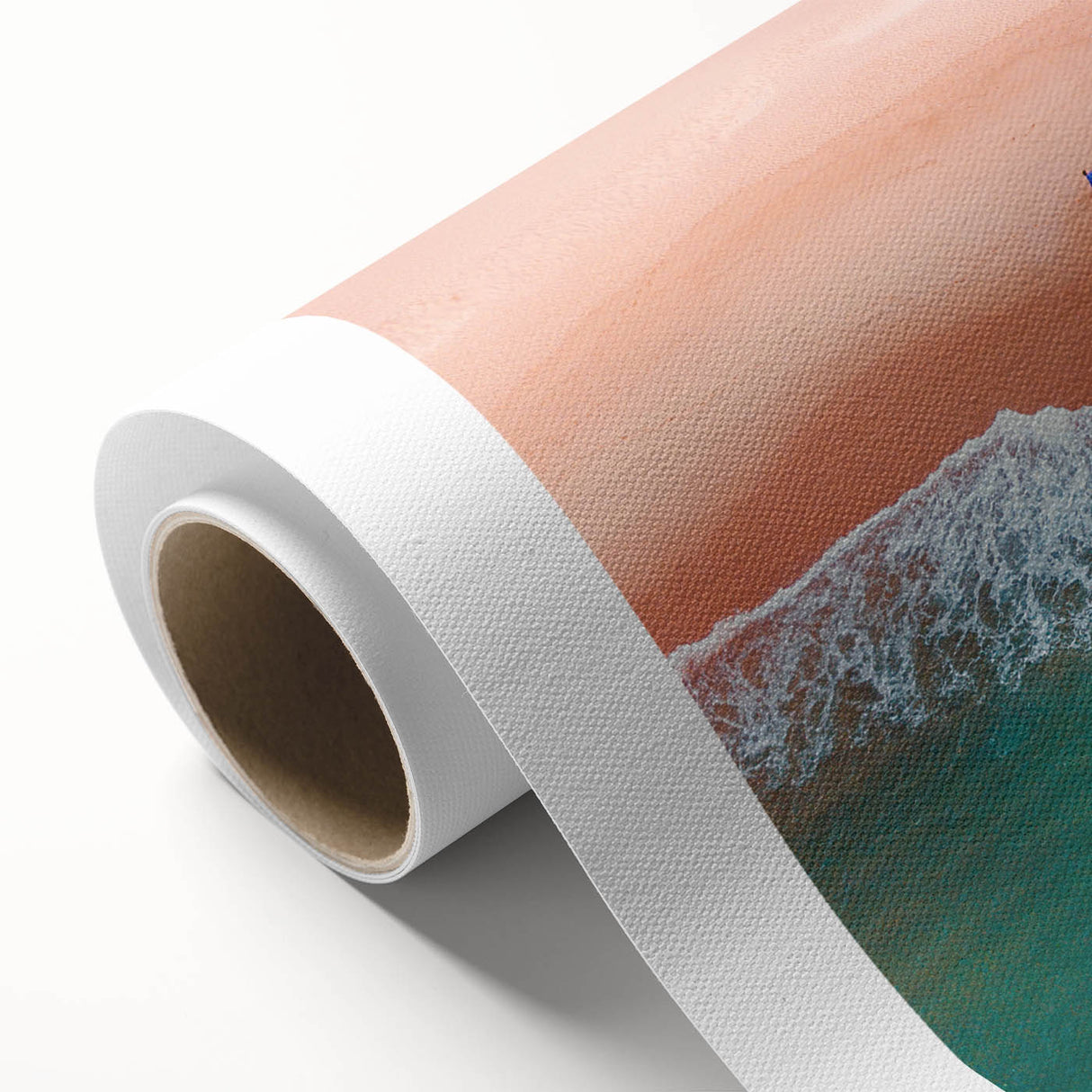 Art deco poster of Acapulco scenery in pastel hues on rolled canvas, ideal for nursery wall art.
