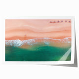 Extra large rolled print of Acapulco scenery with vibrant floral elements, ideal for dining room wall art.