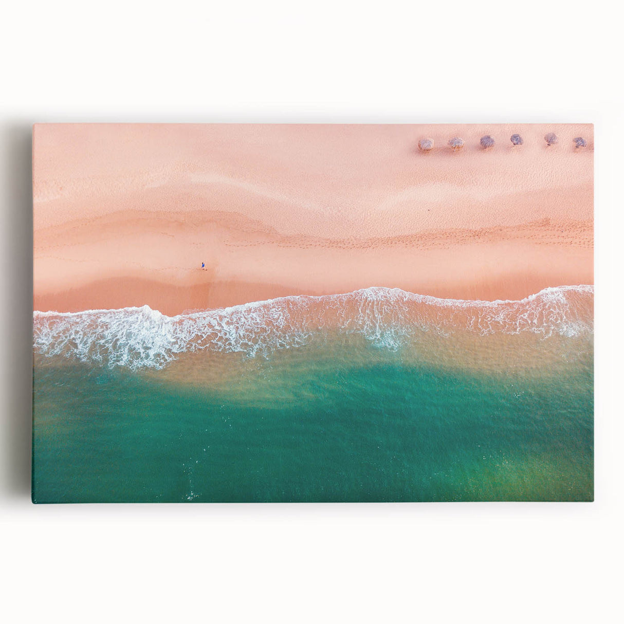 Black and white stretched canvas of Acapulco scenery, ideal for kitchen wall art.