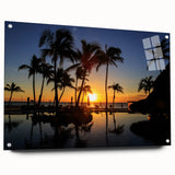 Acrylic print of Cabo San Lucas scenery with vivid blue and green tones, ideal for bedroom or dining room decor.