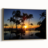Framed canvas wall art depicting a vintage-style landscape of Cabo San Lucas in muted gold and black tones.